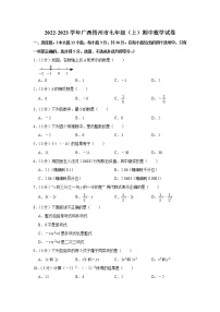 广西梧州市2022-2023学年七年级上学期期中数学试卷（含答案）