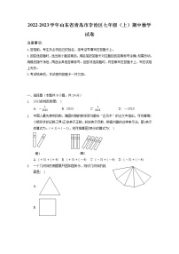 山东省青岛市李沧区2022-2023学年七年级上学期期中考试数学试卷（含答案）