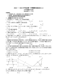 河南省辉县市辉县市第一初级中学2022-2023学年九年级上学期期中测试数学 （含答案）