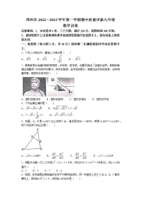 河南省南阳市邓州市2022-2023学年九年级上学期期中数学试题（含答案）