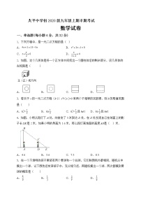 四川省成都市天府新区太平中学2022-2023学年九年级上学期期中考试数学试题（含答案）