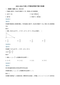 精品解析：黑龙江省大庆市肇源县2021-2022学年九年级学期期中数学试题（解析版）