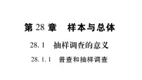 初中数学华师大版九年级下册1. 人口普查和抽样调查习题课件ppt
