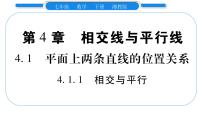 初中数学4.1.1相交与平行习题ppt课件
