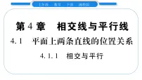 初中数学4.1.1相交与平行习题ppt课件