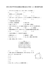 2021-2022学年河北省唐山市路北区九年级（上）期末数学试卷（含答案解析）