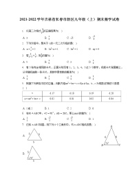 2021-2022学年吉林省长春市新区九年级（上）期末数学试卷（含答案解析）