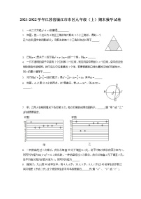 2021-2022学年江苏省镇江市市区九年级（上）期末数学试卷（含答案解析）