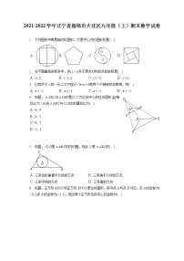 2021-2022学年辽宁省盘锦市大洼区九年级（上）期末数学试卷（含答案解析）