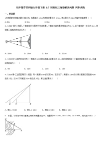 初中数学6.7用相似三角形解决问题达标测试