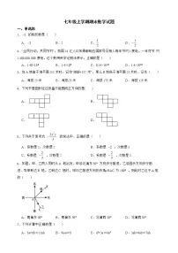 广东省惠州市2022年七年级上学期期末数学试题及答案