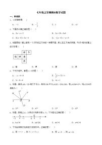 云南省红河哈尼族彝族自治州建水县2022年七年级上学期期末数学试题及答案