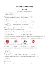 福建省泉州市泉港区2021-2022学年七年级下学期期末数学试题