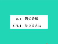 初中数学沪科版七年级下册第8章 整式乘法和因式分解8.4  因式分解习题课件ppt