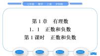 初中沪科版1.1 正数和负数习题课件ppt