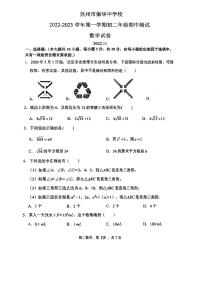 苏州振华中学2022-2023学年第一学期初二数学期中试卷