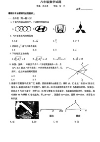 江苏省泰州市第二中学附属初中2022-2023学年八年级上学期期中考试数学试题