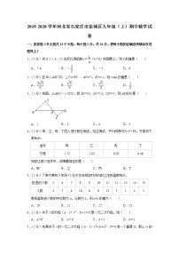 2019-2020学年河北省石家庄市栾城区九年级（上）期中数学试卷