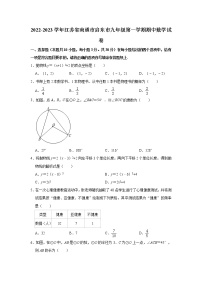 江苏省南通市启东市2022-2023学年上学期九年级期中数学试卷(含答案)