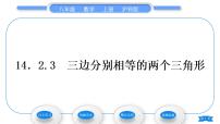 沪科版八年级上册第14章 全等三角形14.2 三角形全等的判定习题课件ppt