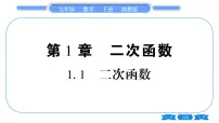 初中数学湘教版九年级下册1.1 二次函数习题ppt课件
