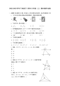 广西南宁第十四中学2022-2023学年八年级上学期期中数学试卷（含答案）