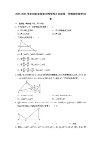 河南省实验文博学校2022-2023学年九年级上学期期中数学试卷（含答案）