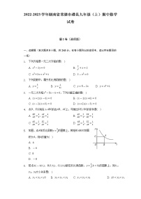 2022-2023学年湖南省常德市澧县九年级（上）期中数学试卷（含解析）