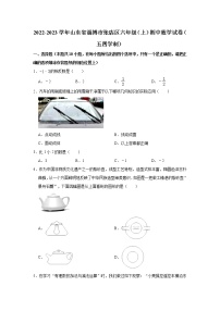 山东省淄博市张店区2022-2023学年六年级上学期期中数学试卷（五四学制）(含答案)