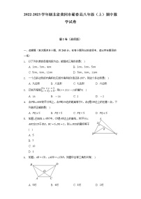 2022-2023学年湖北省黄冈市蕲春县八年级（上）期中数学试卷（含解析）