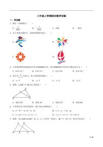 广东省阳江市2022年八年级上学期期末数学试题(附答案）