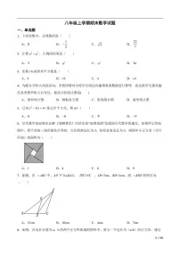 吉林省长春市净月高新区2022年八年级上学期期末数学试题(附答案）