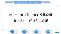 沪科版九年级上册23.2解直角三角形及其应用习题ppt课件