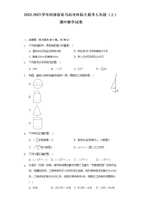 2022-2023学年河南省驻马店市环际大联考七年级（上）期中数学试卷（含解析）