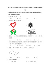 贵州省铜仁市石阡县2022-2023学年八年级上学期期中质量监测数学试题 (含答案)