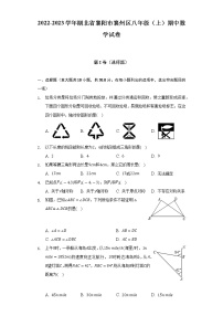 湖北省襄阳市襄州区2022-2023学年八年级上学期期中数学试卷 (含答案)