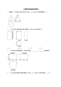 【期末专项】苏科版七年级数学上册期末复习专题 三视图中的面积和体积