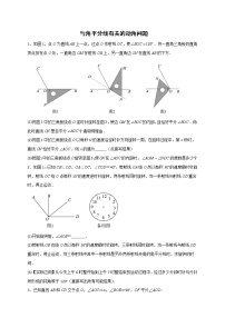 【期末专项】苏科版七年级数学上册期末复习专题 与角平分线有关的动角问题