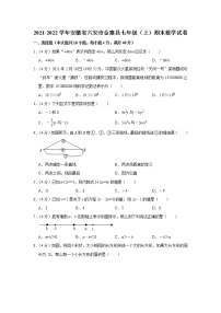 2021-2022学年安徽省六安市金寨县七年级（上）期末数学试卷