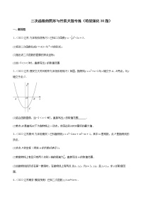 苏科版九年级数学上学期期末复习专题 二次函数的图形与性质大题专练