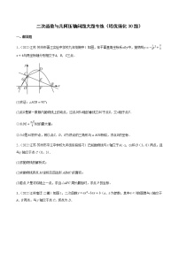 苏科版九年级数学上学期期末复习专题 二次函数与几何压轴问题大题专练