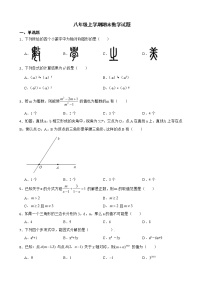 黑龙江省齐齐哈尔市克东县2022年八年级上学期期末数学试题及答案