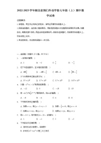 湖北省荆门外语学校2022-2023学年七年级（上）期中数学试卷(解析版)