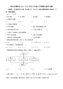 常州市溧阳市2021-2022学年八年级上学期期末数学试题（含解析）