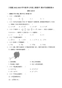 人教版2022-2023学年秋季七年级上册数学 期末模拟考试卷8（含解析）