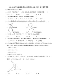 2021-2022学年湖北省武汉市汉阳区九年级（上）期中数学试卷