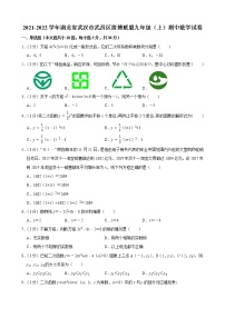 2021-2022学年湖北省武汉市武昌区拼搏联盟九年级（上）期中数学试卷