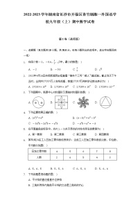 2022-2023学年湖南省长沙市开福区青竹湖湘一外国语学校九年级（上）期中数学试卷（含解析）