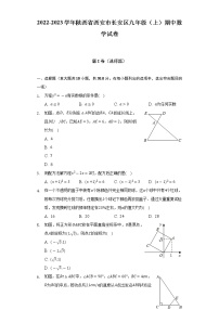 2022-2023学年陕西省西安市长安区九年级（上）期中数学试卷（含解析）