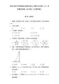 2022-2023学年黑龙江省哈尔滨工大附中九年级（上）月考数学试卷（10月份）（五四学制）（含解析）